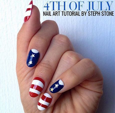 independence-day-nail-art-design-17_3 Ziua Independenței nail art design