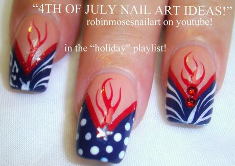 independence-day-nail-art-design-17_8 Ziua Independenței nail art design