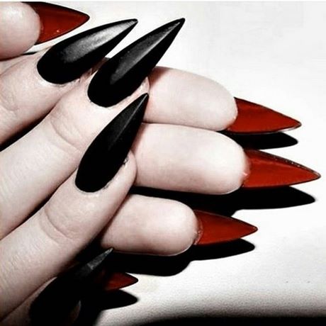 long-black-stiletto-nails-71_7 Unghii lungi negre stiletto
