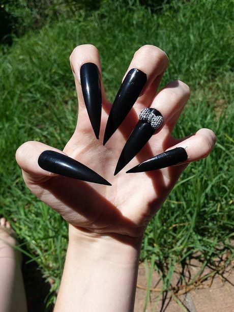 long-black-stiletto-nails-71_8 Unghii lungi negre stiletto
