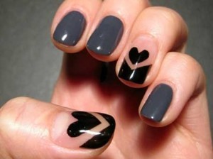 nail-art-heart-shape-56 Nail art forma inimii