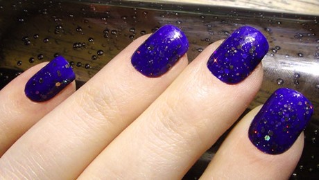 nail-art-purple-and-black-93 Nail art violet și negru