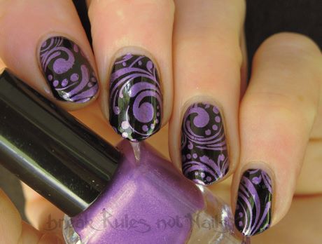 nail-art-purple-and-black-93_2 Nail art violet și negru