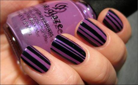 nail-art-purple-and-black-93_3 Nail art violet și negru