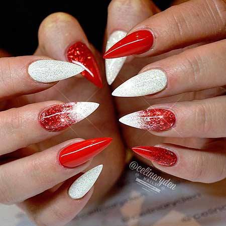 nail-designs-with-red-and-white-86_19 Modele de unghii cu roșu și alb