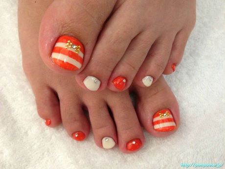 orange-toe-nail-designs-88 Design de unghii portocaliu