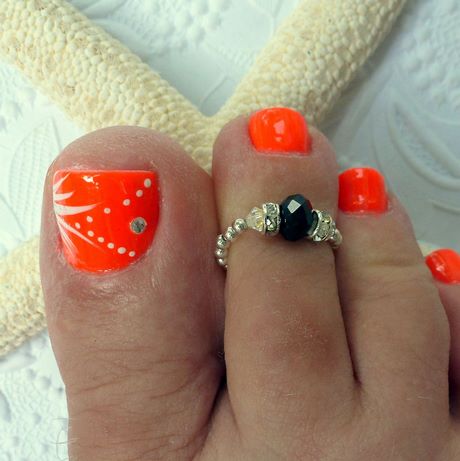 orange-toe-nail-designs-88_3 Design de unghii portocaliu