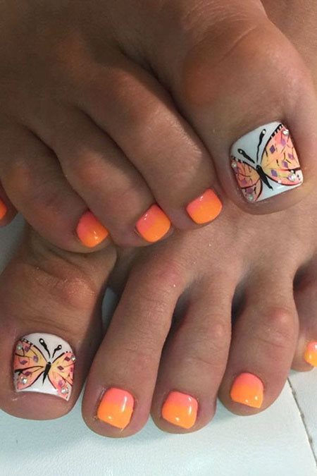 orange-toe-nail-designs-88_9 Design de unghii portocaliu