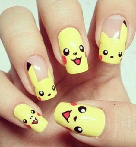 pikachu-nail-art-03_12 Arta unghiilor Pikachu