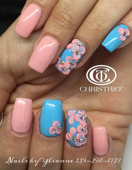 pink-and-blue-acrylic-nails-88_4 Unghii acrilice roz și albastru