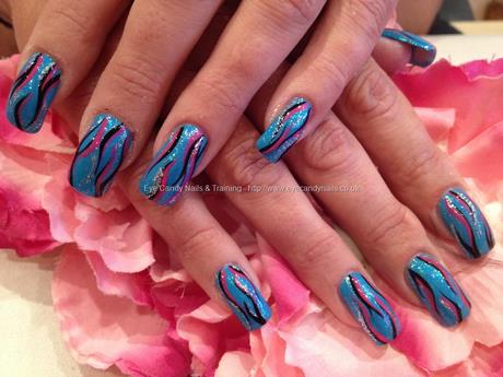 pink-and-blue-acrylic-nails-88_5 Unghii acrilice roz și albastru