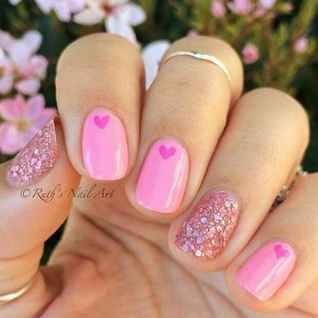 pink-valentine-nails-38 Unghii roz valentine