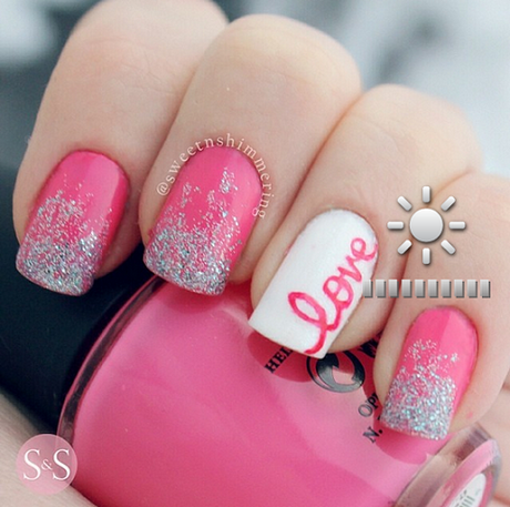 pink-valentine-nails-38 Unghii roz valentine