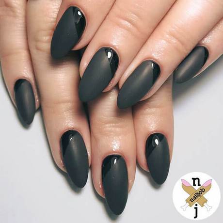 plain-black-acrylic-nails-34_4 Unghii acrilice negre simple