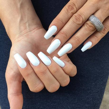 plain-white-acrylic-nails-57_11 Unghii acrilice albe simple