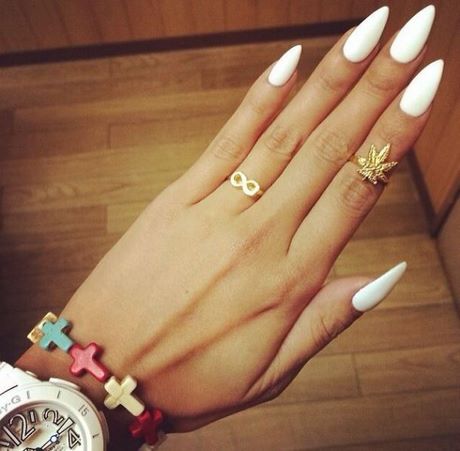 plain-white-acrylic-nails-57_14 Unghii acrilice albe simple