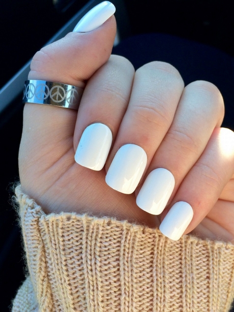 plain-white-acrylic-nails-57_7 Unghii acrilice albe simple