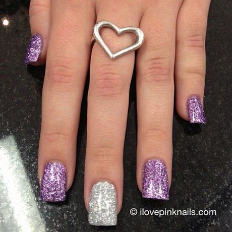 purple-and-silver-nail-art-36_16 Violet și argint nail art