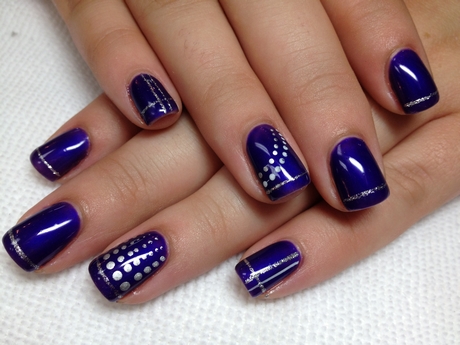 purple-and-silver-nail-art-36_18 Violet și argint nail art