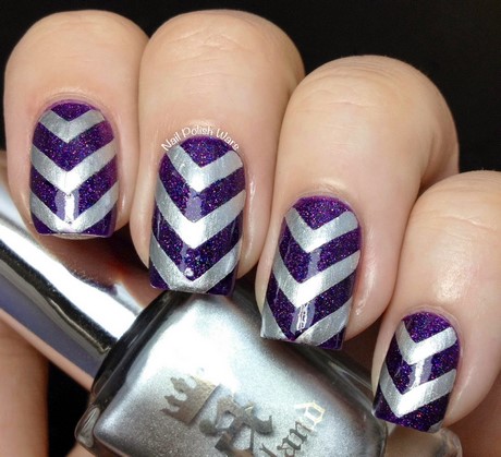 purple-and-silver-nail-art-36_8 Violet și argint nail art