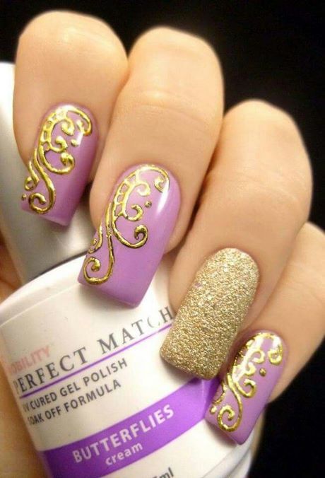 purple-gold-nails-17_10 Unghii de Aur violet