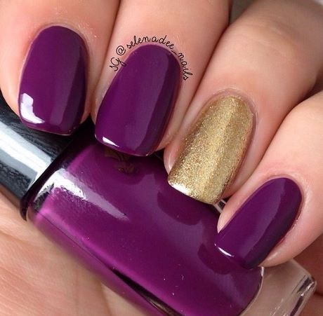 purple-gold-nails-17_3 Unghii de Aur violet