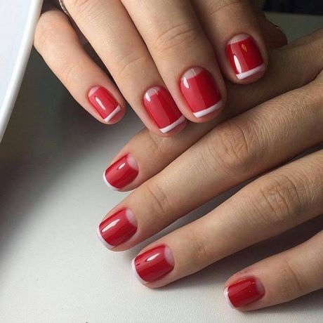 red-short-acrylic-nails-80_14 Unghii acrilice scurte roșii