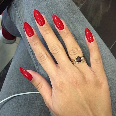 red-short-acrylic-nails-80_3 Unghii acrilice scurte roșii