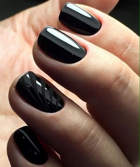 short-dark-nails-64_19 Unghii scurte întunecate