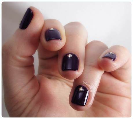 short-nails-dark-polish-96_12 Unghii scurte lac de culoare închisă