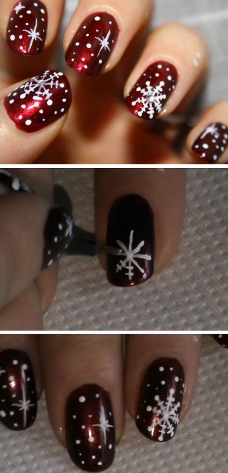 simple-christmas-nail-designs-for-short-nails-30_2 Modele simple de unghii de Crăciun pentru unghii scurte
