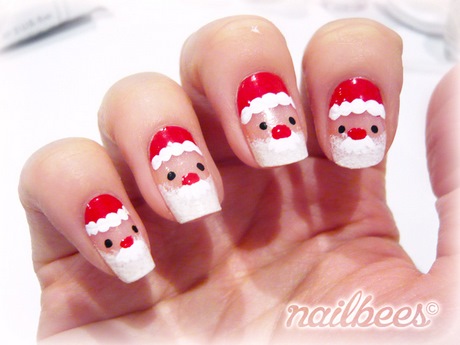 simple-christmas-nail-designs-for-short-nails-30_9 Modele simple de unghii de Crăciun pentru unghii scurte