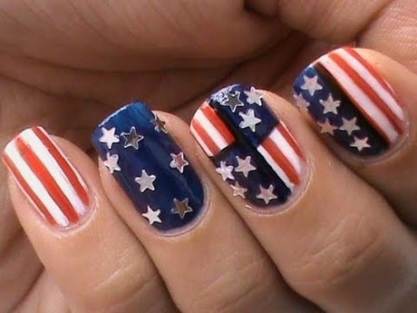 us-flag-nail-art-24_6 Steagul SUA nail art
