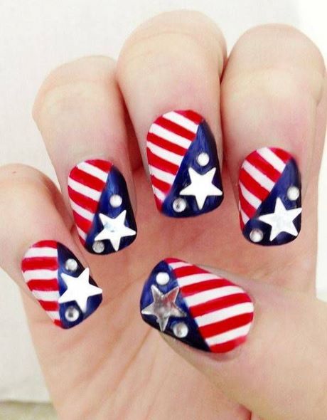 us-flag-nail-art-24_7 Steagul SUA nail art