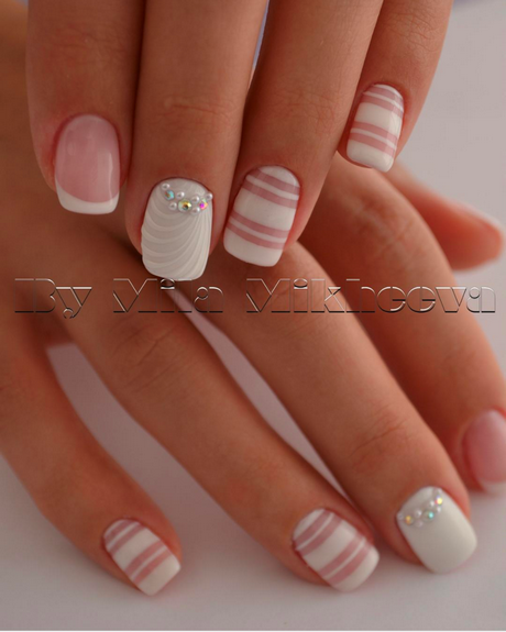 white-gel-nail-art-48 Arta de unghii cu gel alb