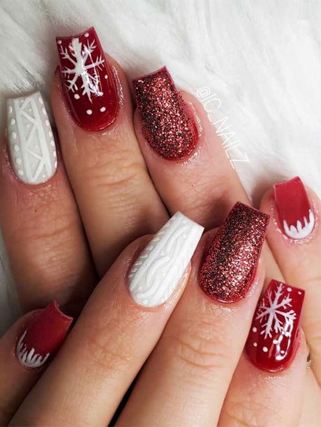 acrylic-christmas-nails-designs-63_7 Acrilice modele de unghii de Crăciun