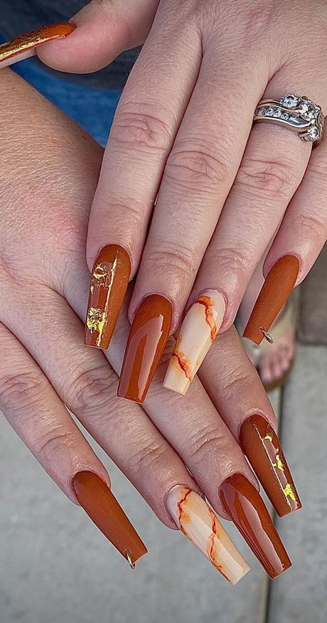 beautiful-fall-nail-designs-24_11 Modele frumoase de unghii de toamnă