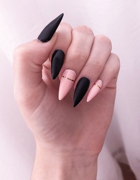 black-and-pink-nail-ideas-48_17 Idei de unghii negre și roz