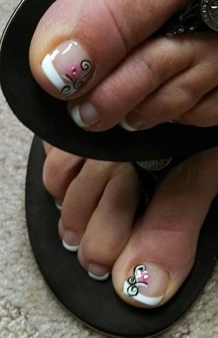 black-and-pink-toe-nail-designs-02_14 Modele de unghii negre și roz