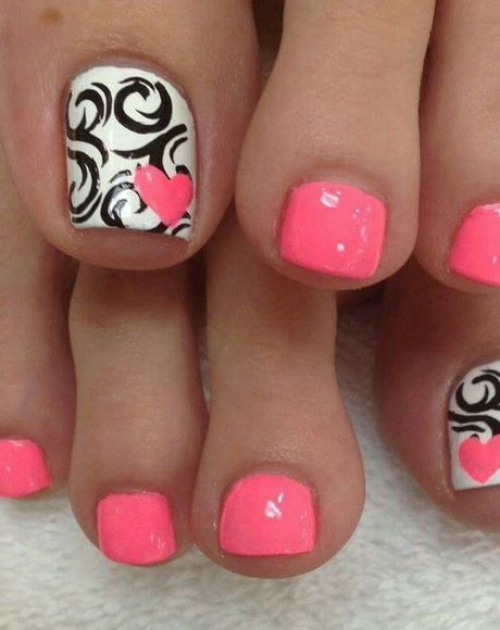 black-and-pink-toe-nail-designs-02_9 Modele de unghii negre și roz
