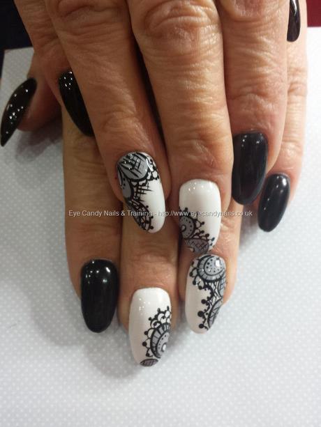 black-lace-nail-art-19_6 Dantelă neagră nail art