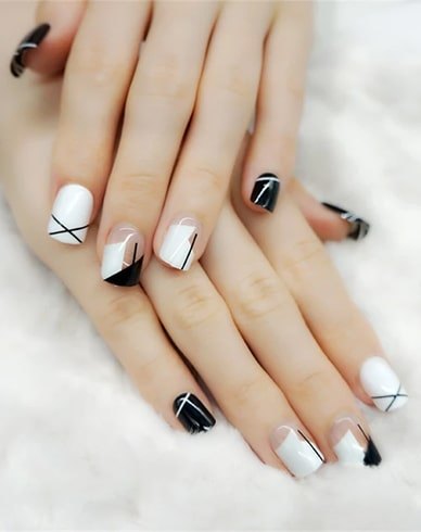 black-n-white-nail-art-images-64_7 Negru N Alb nail art Imagini