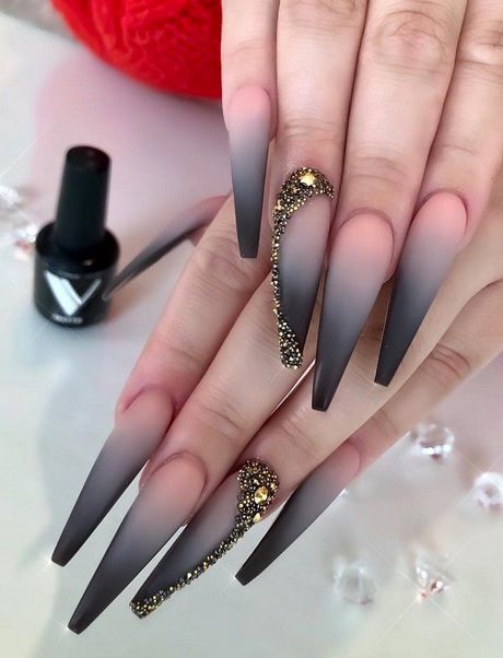 black-ombre-nail-designs-33_11 Modele de unghii negre ombre
