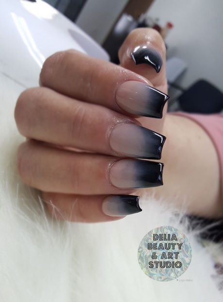 black-ombre-nail-designs-33_18 Modele de unghii negre ombre