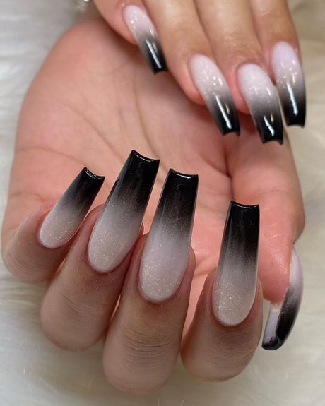 black-ombre-nail-designs-33_6 Modele de unghii negre ombre