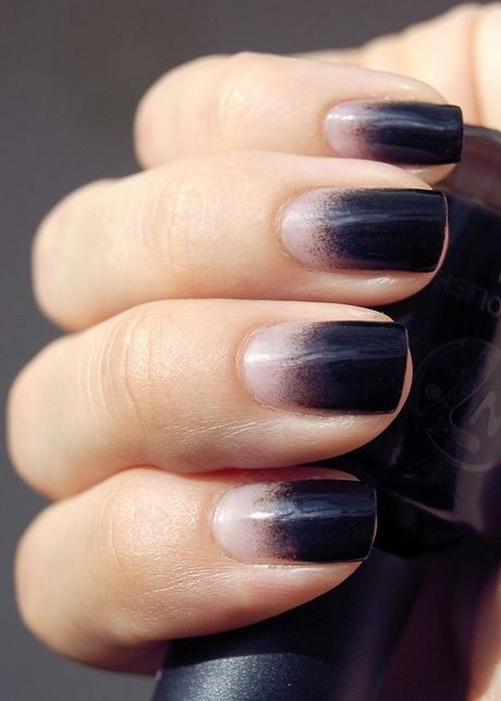 black-ombre-nail-designs-33_8 Modele de unghii negre ombre