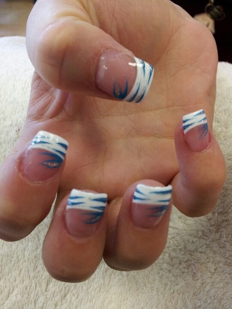 blue-tip-nail-designs-63_15 Modele de unghii cu vârf albastru