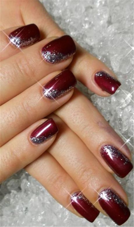 burgundy-nail-color-design-12_3 Design de culoare de unghii Burgundy