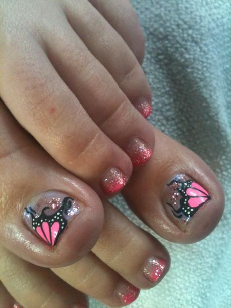 butterfly-toe-nail-art-designs-09 Fluture deget de la picior nail art modele