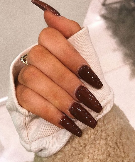 chocolate-brown-nail-designs-87 Modele de unghii maro de ciocolată